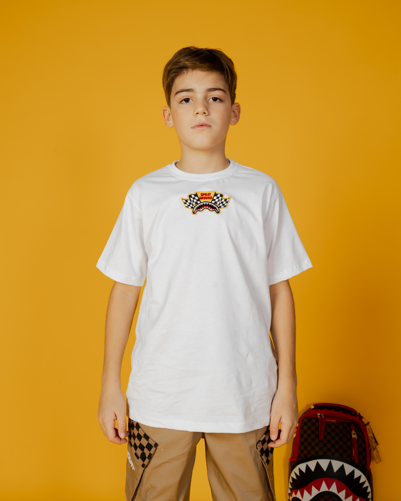 Image of Детска Тениска SPRAYGROUND DAKAR T-SHIRT WHT - Ballistic-sport